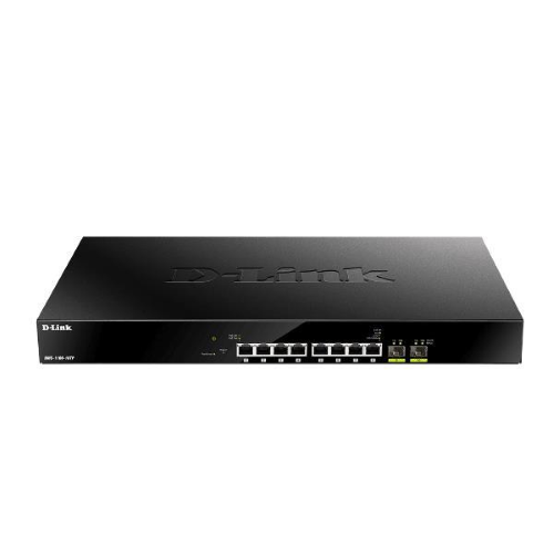 D-Link DMS 1100-10TP - Switch - intelligente - 8 x 100/1000/2.5G (PoE+) + 2 x 10 Gigabit SFP+ - montabile su rack - PoE+ (240 W)